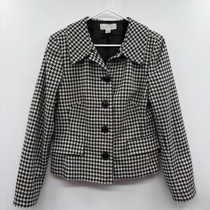 Women's Vintage Houndstooth Blazer Academia, Preppy, Country Club casual corner
